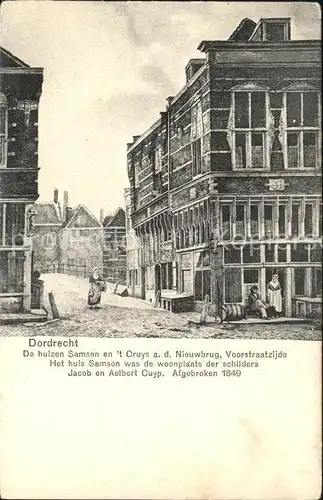 Dordrecht huizen Samson Gruys Nieuwbrug Voorstraatzijde  Kat. Dordrecht