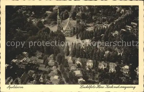 Apeldoorn Fliegeraufnahme Kerk omgeving Kat. Apeldoorn