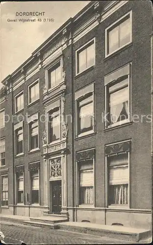 Dordrecht Gevel Wijnstraat 45 Kat. Dordrecht