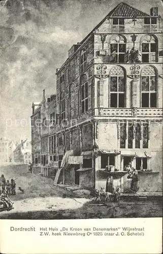 Dordrecht Huis De Kroon Denemarken Wijnstraat Kat. Dordrecht