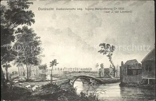 Dordrecht Dubbeldamsche weg Ingang Marquetteweg  Kat. Dordrecht