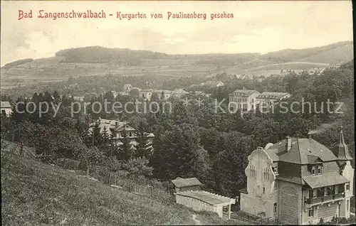 Bad Schwalbach Kurgarten vom Paulinenberg aus gesehen / Bad Schwalbach /Rheingau-Taunus-Kreis LKR