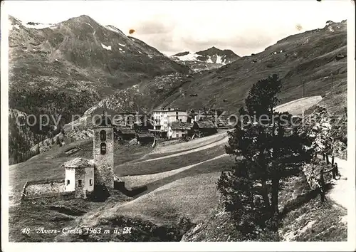 Cresta Avers Kirchlein und Hotel / Cresta Avers /Bz. Hinterrhein