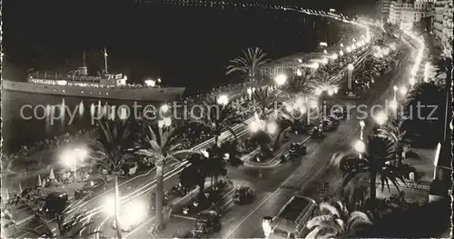 Nice Alpes Maritimes Promenade des Anglais la nuit Kat. Nice