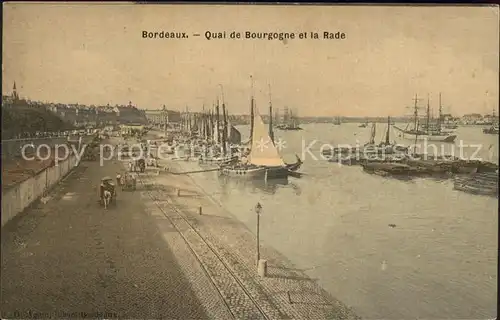 Bordeaux Quai de Bourgogne et la Rade Bateau Kat. Bordeaux