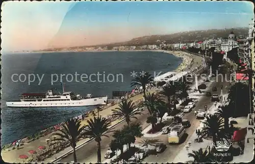 Nice Alpes Maritimes Promenade des Anglais Plage Bateau Kat. Nice