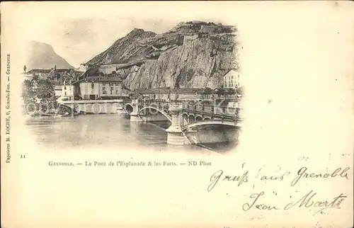 Grenoble Pont de l Esplanade et les Forts Kat. Grenoble