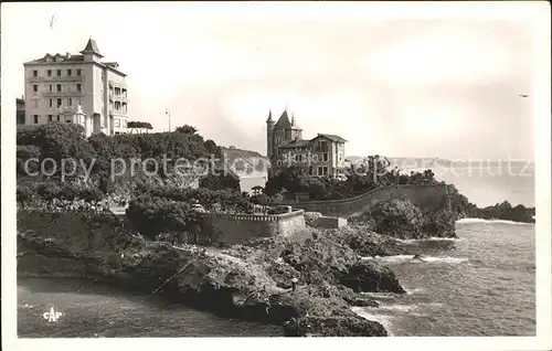 Biarritz Pyrenees Atlantiques Hotel Chateau des Falaises Bords de la Mer Kat. Biarritz