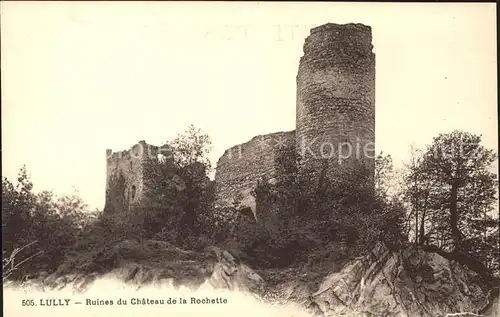 Lully Haute Savoie Ruines du Chateau de la Rochette Kat. Lully