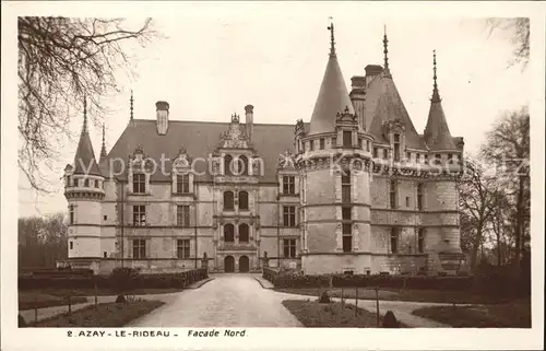 Azay le Rideau Chateau Facade Nord Kat. Azay le Rideau