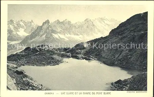 Chamonix Lac Blanc et la Chaine du Mont Blanc Kat. Chamonix Mont Blanc
