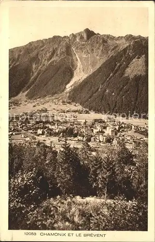 Chamonix Vue totale et le Brevent Collection Les Deux Savoies Kat. Chamonix Mont Blanc