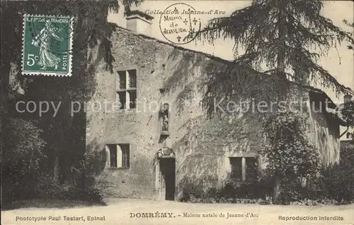 Domremy la Pucelle Vosges Maison natale de Jeanne d Arc Stempel auf AK Kat. Domremy la Pucelle