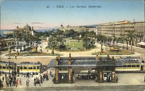 Nice Alpes Maritimes Les Jardins Albert Ier Tram Station Kat. Nice