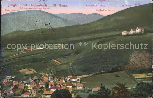 Thierenbach Haut Rhin Elsass und St. Anna Panorama Vogesen Kat. Jungholtz