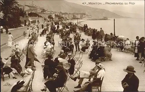 Menton Alpes Maritimes Promenade du Midi Kat. Menton