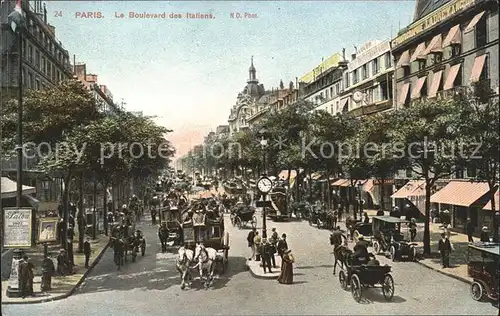 Paris Boulevard des Italiens Traffic Kat. Paris