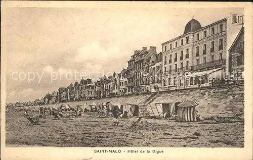 Saint Malo Ille et Vilaine Bretagne Hotel de la Digue Plage Kat. Saint Malo