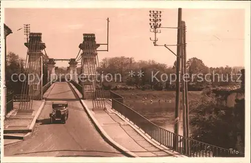 Sainte Foy la Grande Pont Suspendu Vallee de la Dordogne Haengebruecke Kat. Sainte Foy la Grande