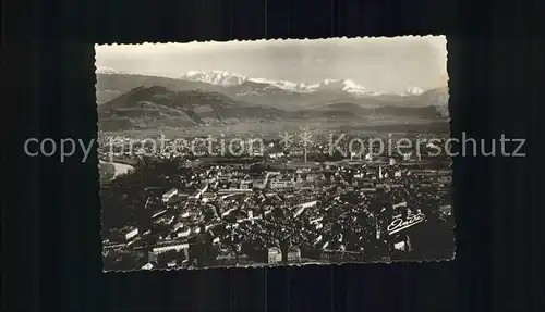 Grenoble Panorama et les Alpes Francaises Kat. Grenoble