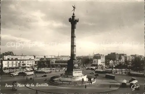 Paris Place de la Bastille Monument Julisaeule Kat. Paris