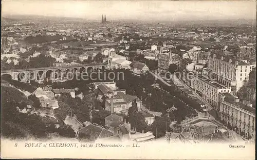 Royat Puy de Dome et Clermont vus de l Observatoire Kat. Royat