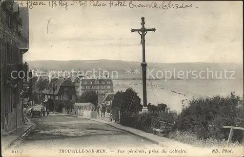 Trouville sur Mer Vue generale prise du Calvaire Croix Kat. Trouville sur Mer