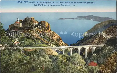 Eze Alpes-Maritimes et Cap Ferrat Pont de la Moyenne Corniche / Eze /Arrond. de Nice