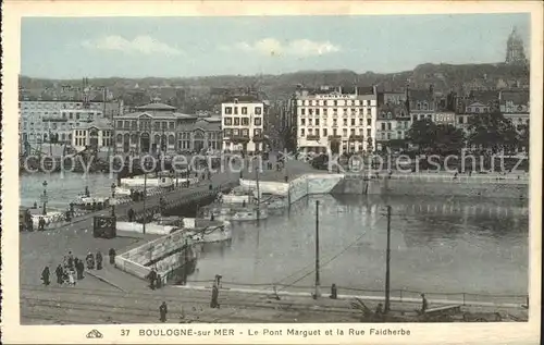 Boulogne sur Mer Pont Marguet et Rue Faidherbe Kat. Boulogne sur Mer