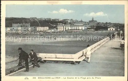 Boulogne sur Mer Casino et Plage pris du Phare Kat. Boulogne sur Mer