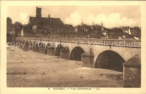 Nevers Nievre Vue generale Pont Eglise Kat. Nevers