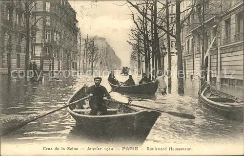 Paris Crue de la Seine Janvier 1910 ueberschwemmung Kat. Paris