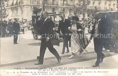 Paris Reception du Roi de Danemark Christian X et la Reine Alexandrine Kat. Paris