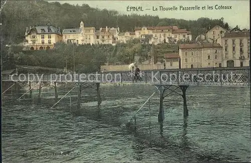 Epinal Vosges Nouvelle Passerelle et les Coteaux Kat. Epinal