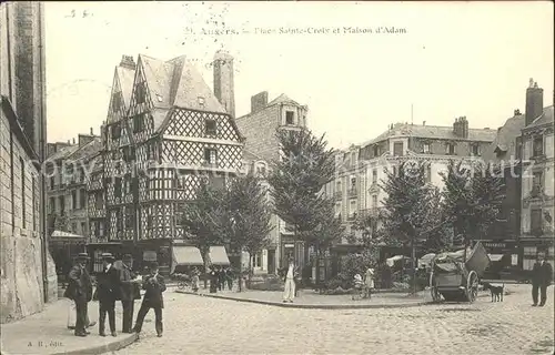 Angers Place Sainte Croix et Maison d Adam Kat. Angers