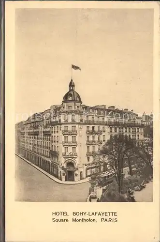 Paris Hotel Bohy Lafayette Square Montholon Kat. Paris