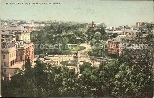 Genova Genua Liguria Piazza Corvetto Acquasola Kat. Genova