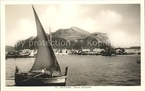 Palermo Sicilia Monte Pellegrino Segelboot Kat. Palermo