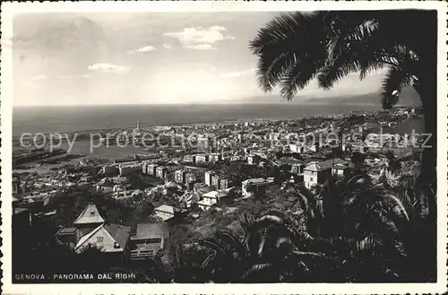 Genova Genua Liguria Panorama dal Righi Kat. Genova