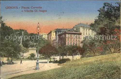 Genova Genua Liguria Piazza Corvetto Villetta Di Negro  Kat. Genova
