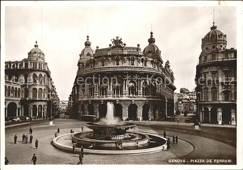 Genova Genua Liguria Piazza de Ferrari Kat. Genova