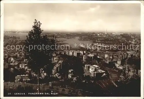 Genova Genua Liguria Panorama dal Righi Kat. Genova