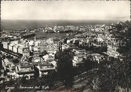 Genova Genua Liguria Panorama dal Righi Kat. Genova