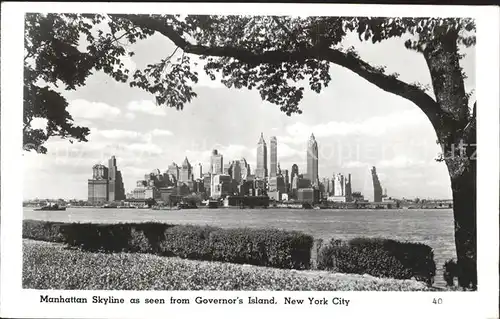 New York City Manhattan Skyline view from Governors Island / New York /
