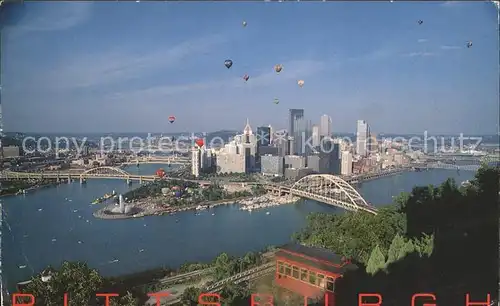 Pittsburgh Ballooning over the city Downtown Bridge Kat. Pittsburgh