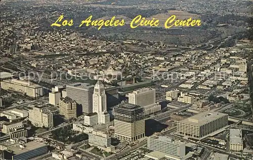 Los Angeles California Civic Center and Downtown aerial view Kat. Los Angeles