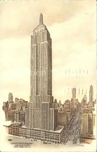 New York City Empire State Building 5th Avenue Skyscraper / New York /