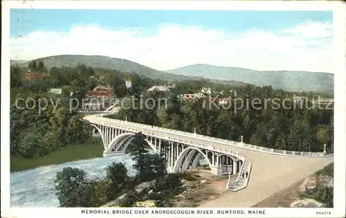 Rumford Maine Memorial Bridge over Androscoggin River Kat. Rumford