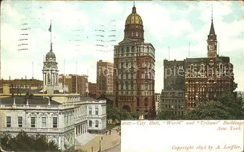 New York City City Hall World and Tribune Buildings / New York /