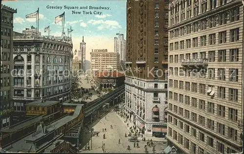 New York City Greeley Square and Broadway Mc Alpin Hotel / New York /